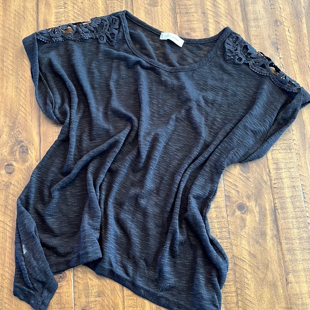 Black knit top